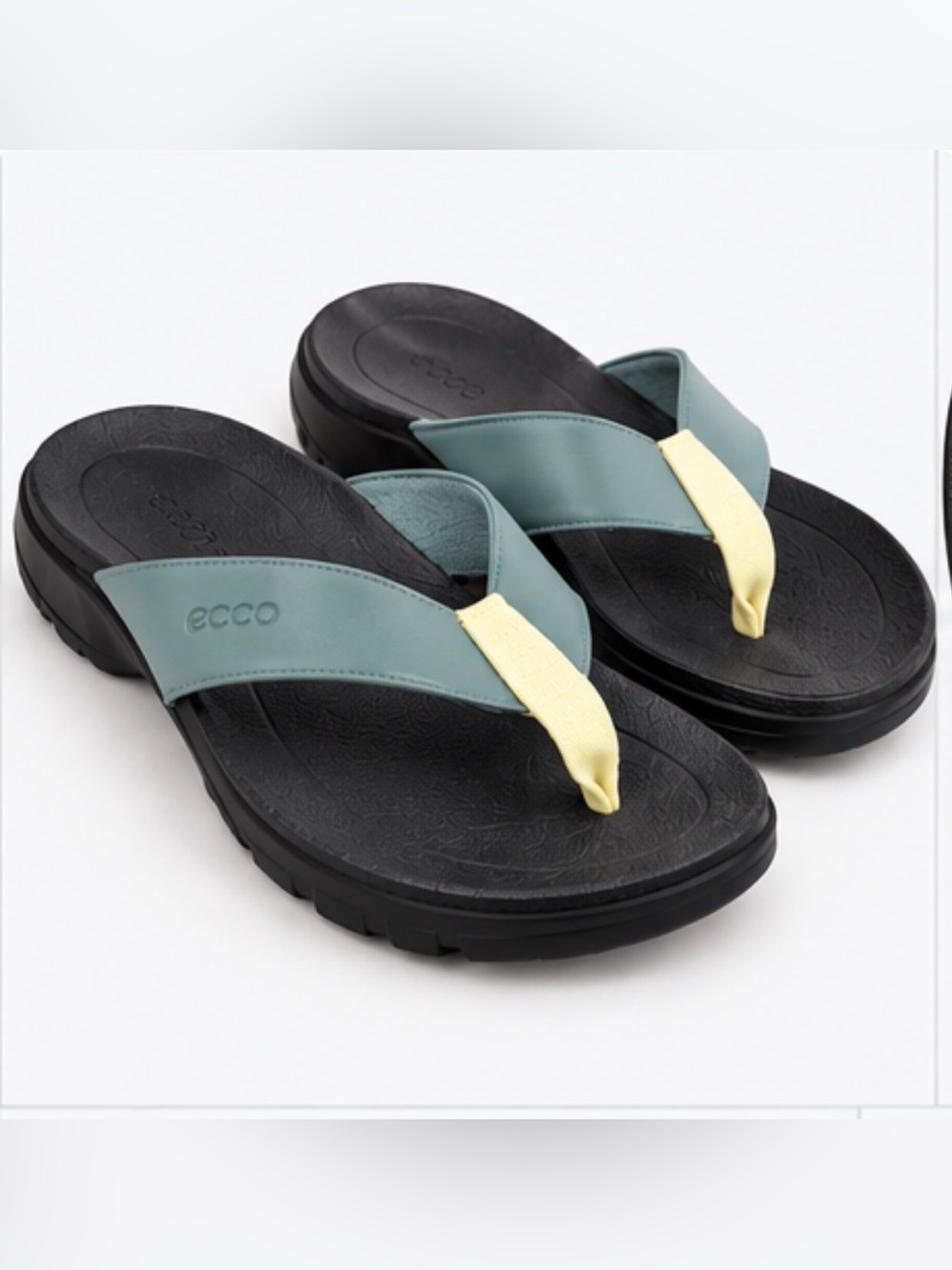 NICE!! ECCO MX Flipsider Unisex Leather Sandals EU 40 Women 9-9.5 Men 6-6.5 Sage